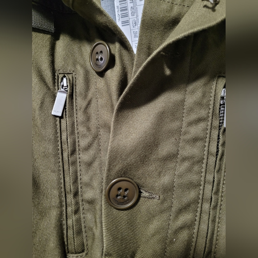 Saint laurent runway army military green hoody dress - Picture 7 of 12